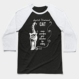 Spirit animal Cat white Baseball T-Shirt